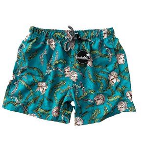 Boardies Palm Heads Print Swim Shorts Green ( S )